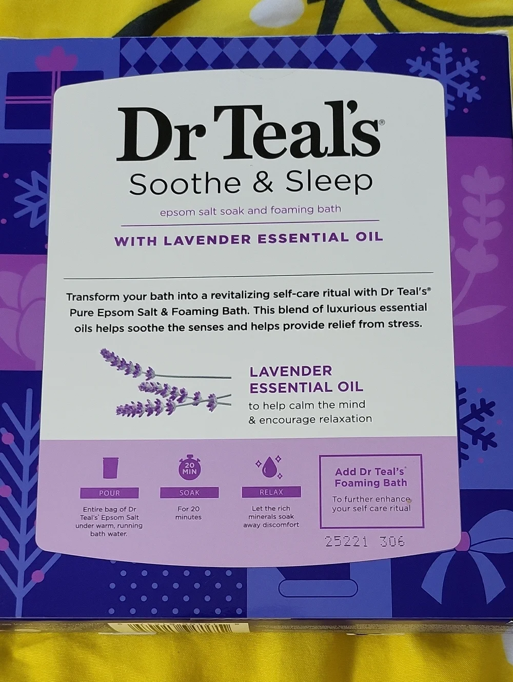 Dr. Teal's Wellness Essentials Lavender Soothe & Sleep 2-piece gift set
